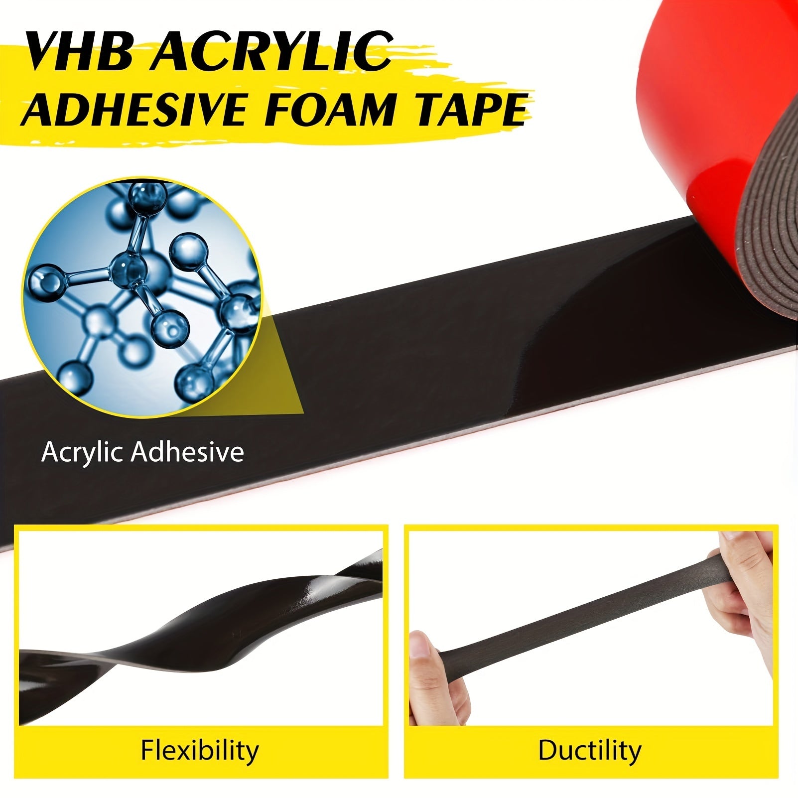 Zoylofg Double Sided Tape Heavy Duty Waterproof & Strong Double Stick Tape