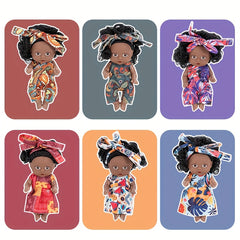 6pcs Fairy Princess Doll Set with Pajamas, 4 Animal Youngsters Dolls