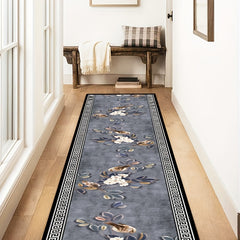 European Style Bedroom Bedside Rug Non Slip Hallway Rugs Living Room