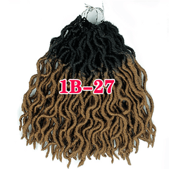 30 48cm Curved Faux Locs Dreadlocks Hair Pieces Synthetic Crochet Extensions