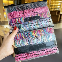 200/300pcs Colorful Elastic Hair Band Hair Ties