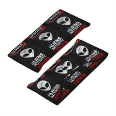 Alien Sports Headband Red Accents Aliens Graphic
