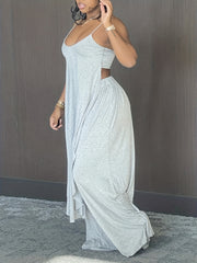 Sexy Matching Two piece Set Cami Top & Wide Leg Pants