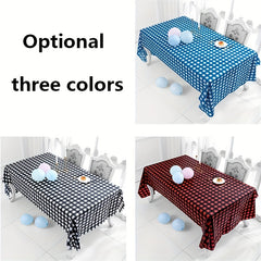 Plaid Printed Table Cloth Waterproof Christmas Birthday
