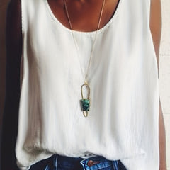 Solid Round Neck Tank Top