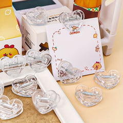 1pc Transparent Love Heart Clip Mini Decoration Photo Clip