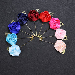 Men's Wedding Groom Rose Suit Brooch