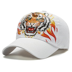 Tiger Head Print Sun Visor Baseball Cap
