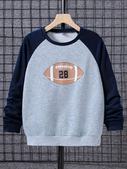 Girls' Raglan Sleeve Casual Sweatshirt Pullovers