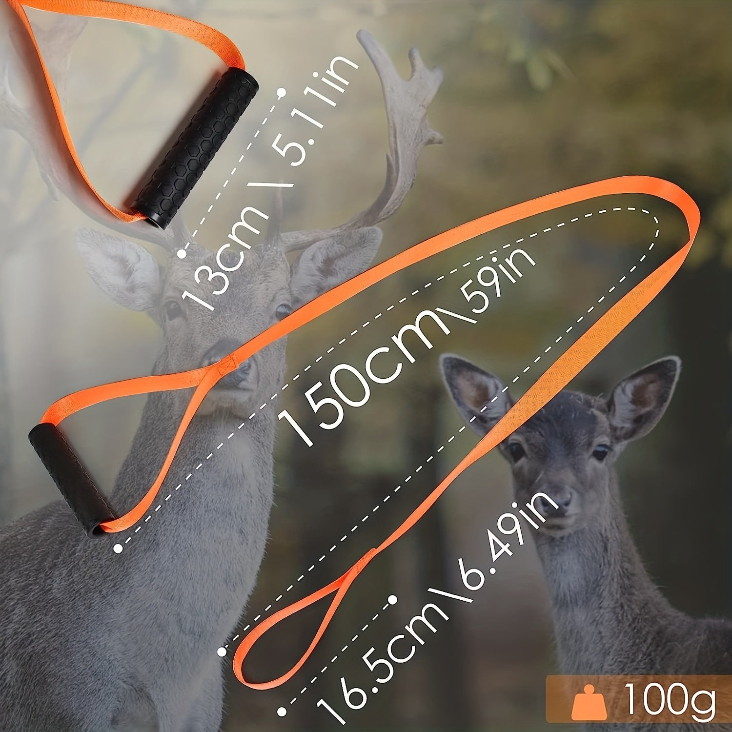 Deer Easy Orange Harness Rope & Strap with Comfortable Grip