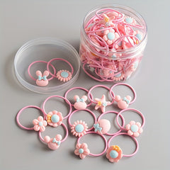 40pcs Kids Elastic Hair Rope Girls Headwear Hair Accessories