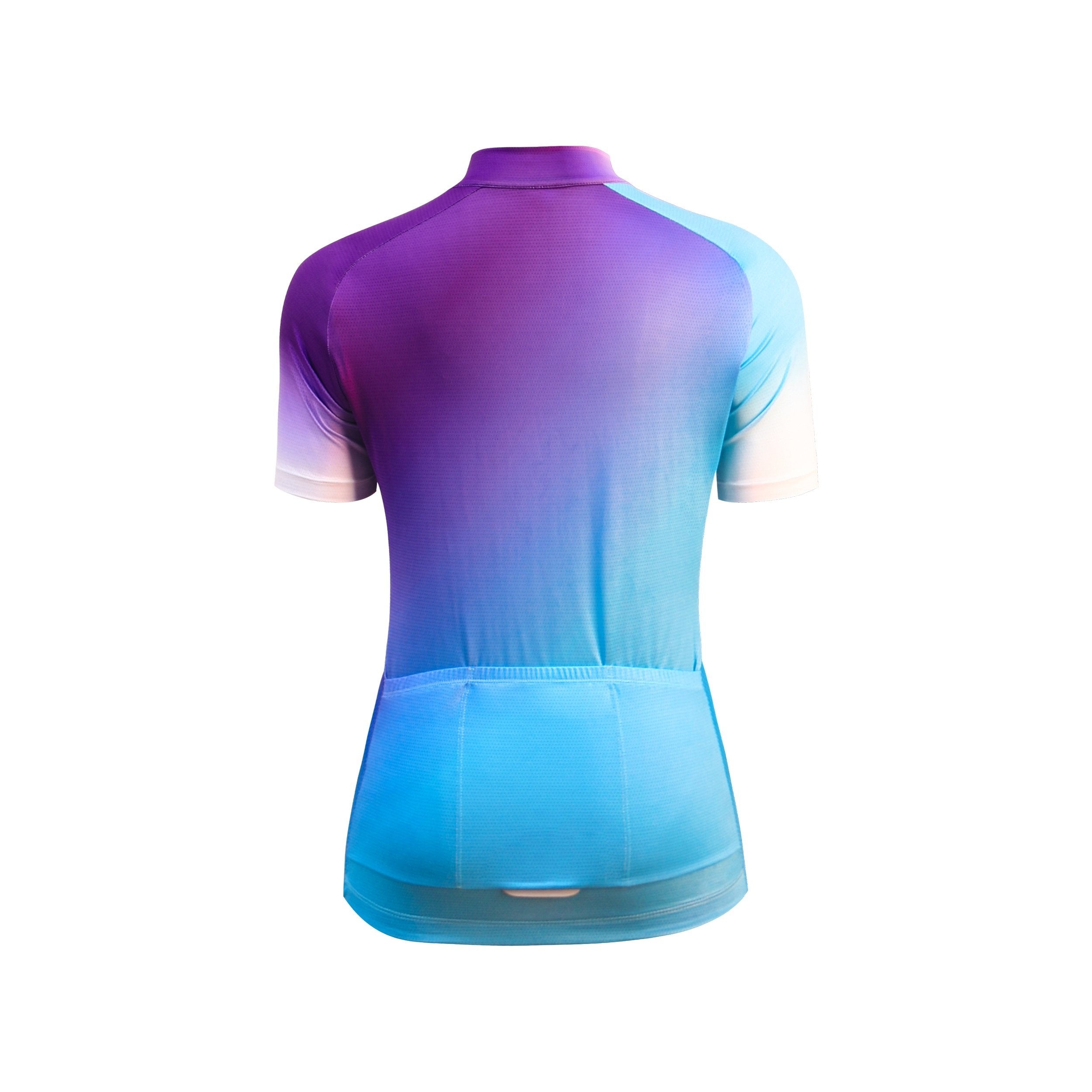 Ombre Letter Print Full Zip Cycling Jersey Women's Activewear