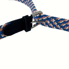Elastic Braided Belt Pin Buckle Stretch Belt Canvas Waistband Casual Jeans Belt