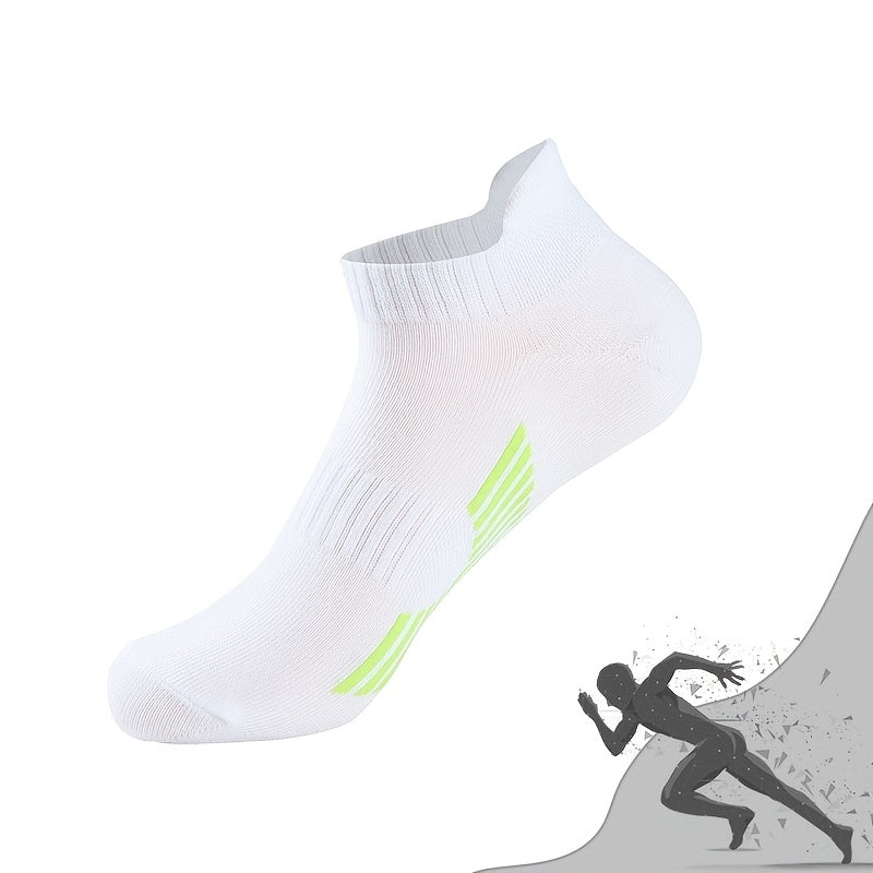 5 Pairs Men's Cotton Ankle Athletic Socks for Sports