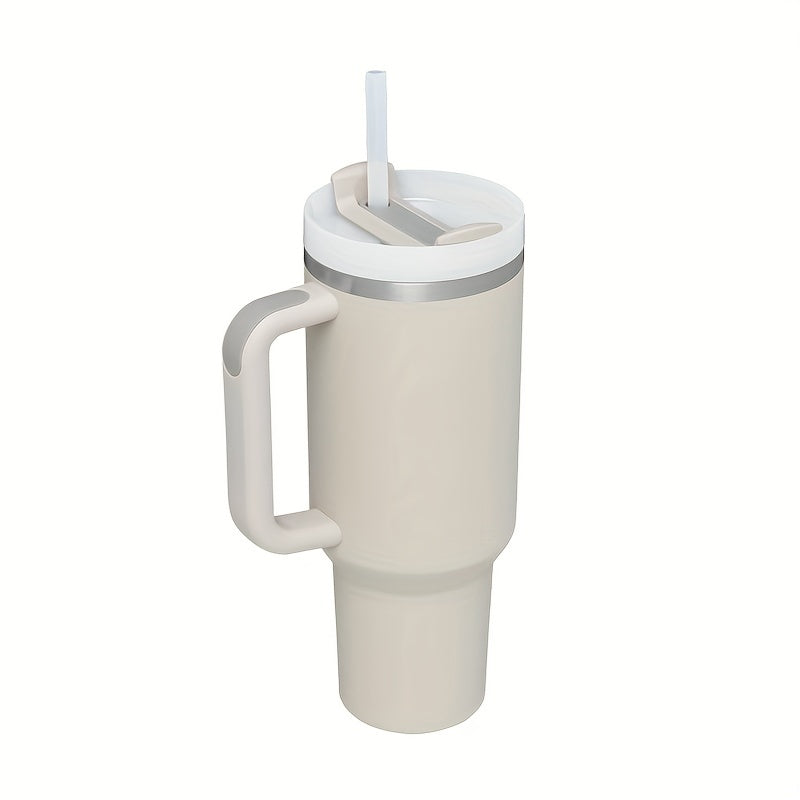 40oz Tumbler With Straw And Handle Stainless Steel Vacuum Flask