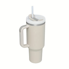 40oz Tumbler With Straw And Handle Stainless Steel Vacuum Flask
