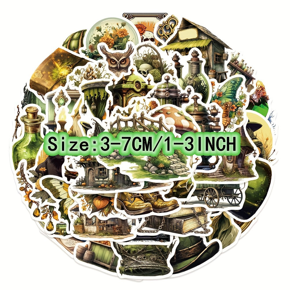 50pcs Jungle Magic Market Series Graffiti Stickers for Decoration Waterproof DIY