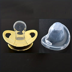 Stylish Golden Evil Eye Pacifier and Clip Set