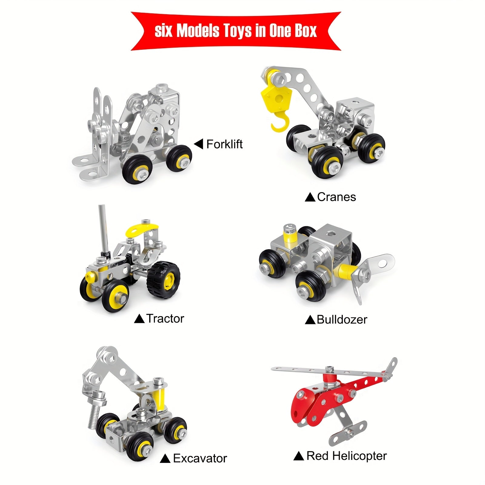 272pcs Metal Building Blocks DIY Engineering Educational Toy for Ages 8