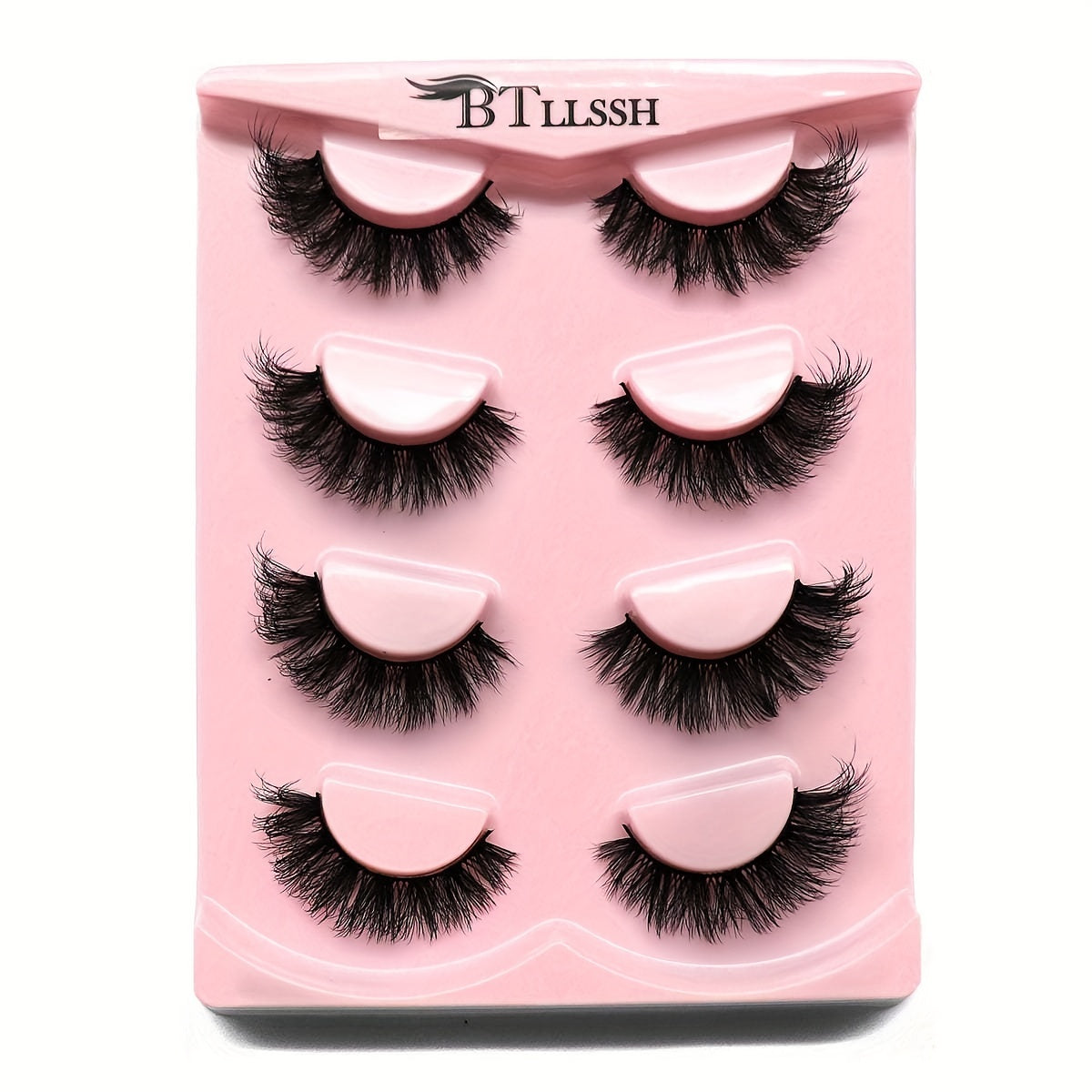 4 Pairs Thick Curling 18mm False Eyelashes Daily Volumizing Eye Lashes