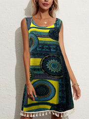 Floral Print Bohemian Sleeveless Dress Spring & Summer Women's Clothing