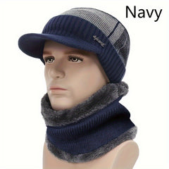 Winter Hat & Scarf Set Ear Protection Knitted Hat Neck Warmer Neck Gaiter