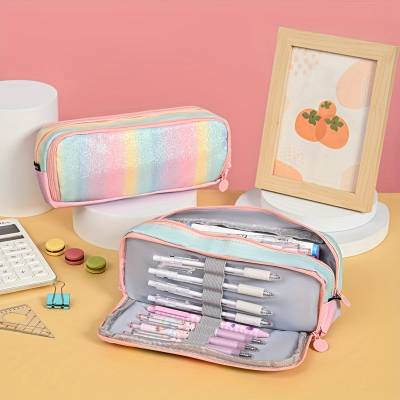 Large Capacity Colorful Pencil Case for Elementary School