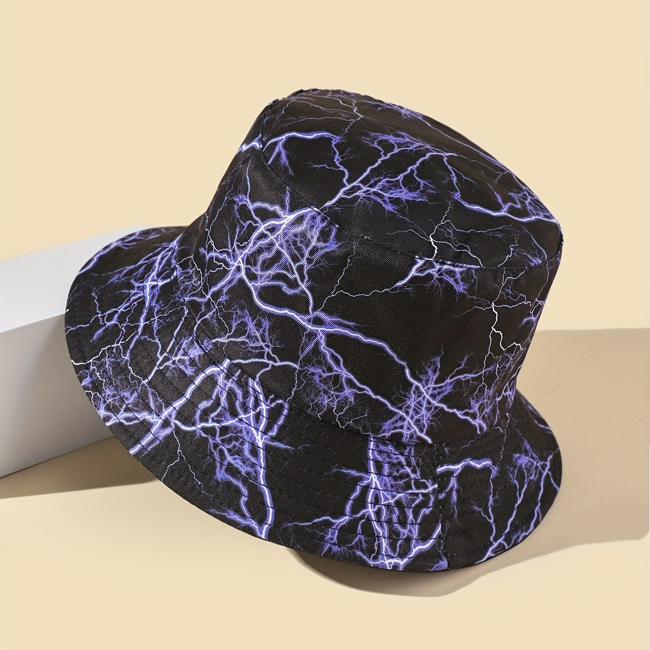 Men's Purple Lightning Bucket Hat