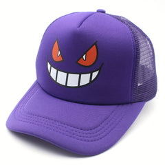 Anime Trucker Hat Baseball Caps Cartoon Funny Hat Adjustable Outdoor Mesh