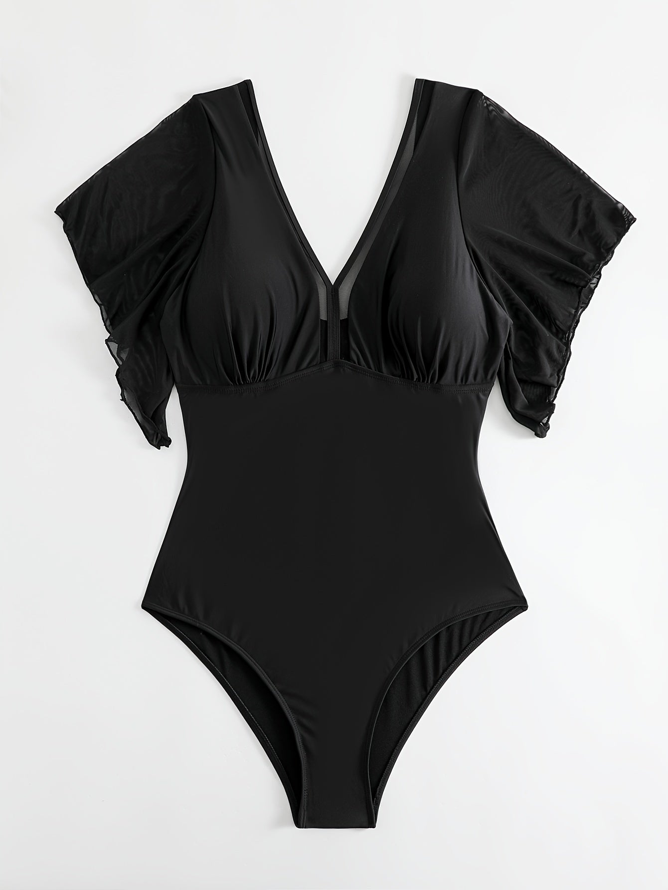 Swimsuit Women's Butterfly V-Neck One Piece Bathing Suit