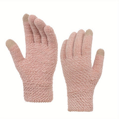 Chenille Touch Screen Winter Gloves for Men and Women