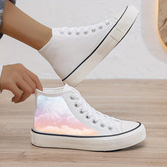 Warm Plush Lined Chunky Canvas Sneakers