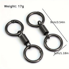 Creative Spring Keychain Carabiner Keyring Car Key Pendant