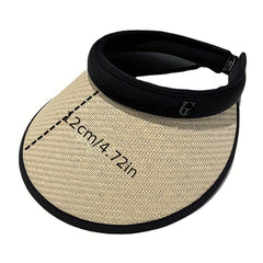 Breathable Sunscreen Ponytail Straw Hats UV Protection Sun Hat For Women