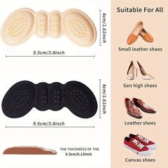 Women's Heel Pads Inserts Anti Slip Heel Grips 4Pairs