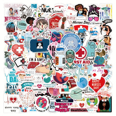 113pcs Nurse Stickers Vinyl Nursing Stickers Decals Laptops Water Bottles