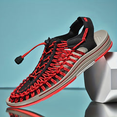 Men's Hollow Strap Sandals Outdoor Anti skid Beach Sandals