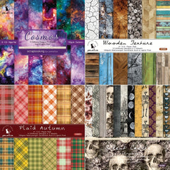 24pcs 6x6 Dotted Pattern Scrapbook Colorful Cardstock Paper