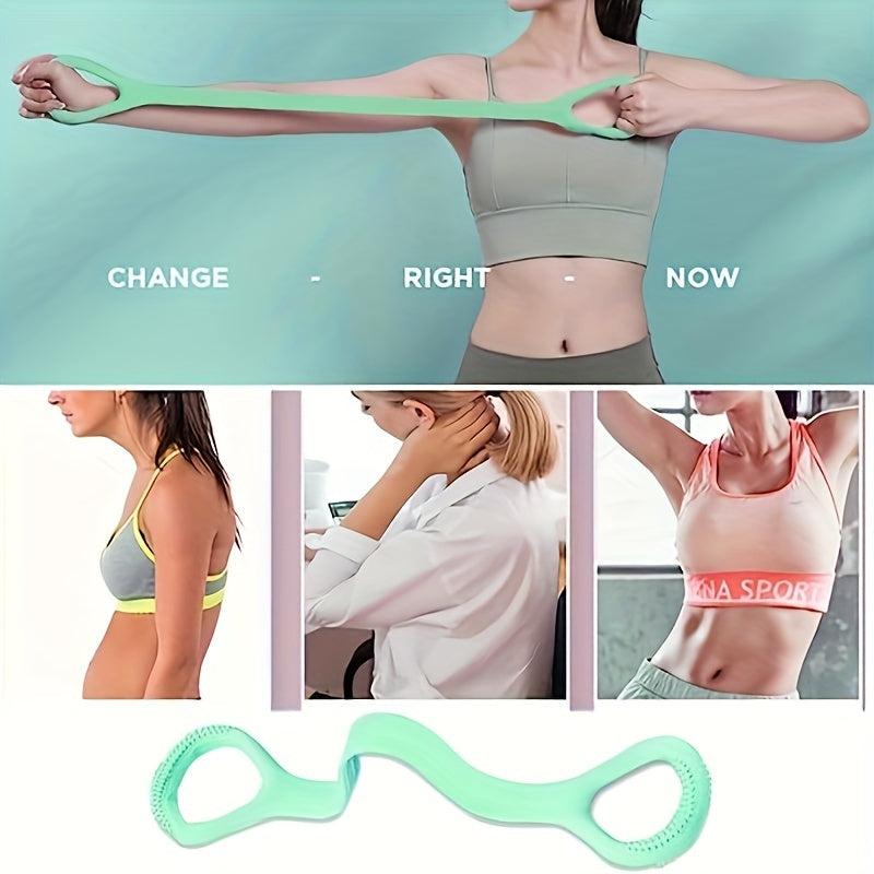 8 Figure Fitness Resistance Tension Band Elastic Stretching Rope