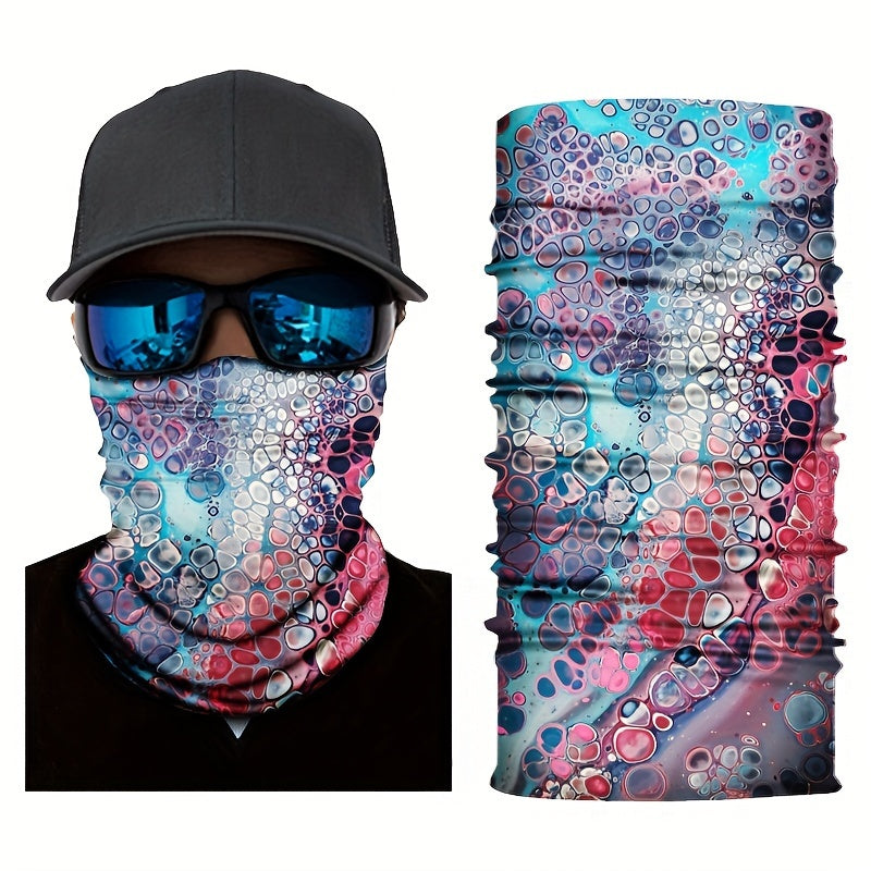 Watercolor Printed Outdoor Headband Sports Mask for Riding