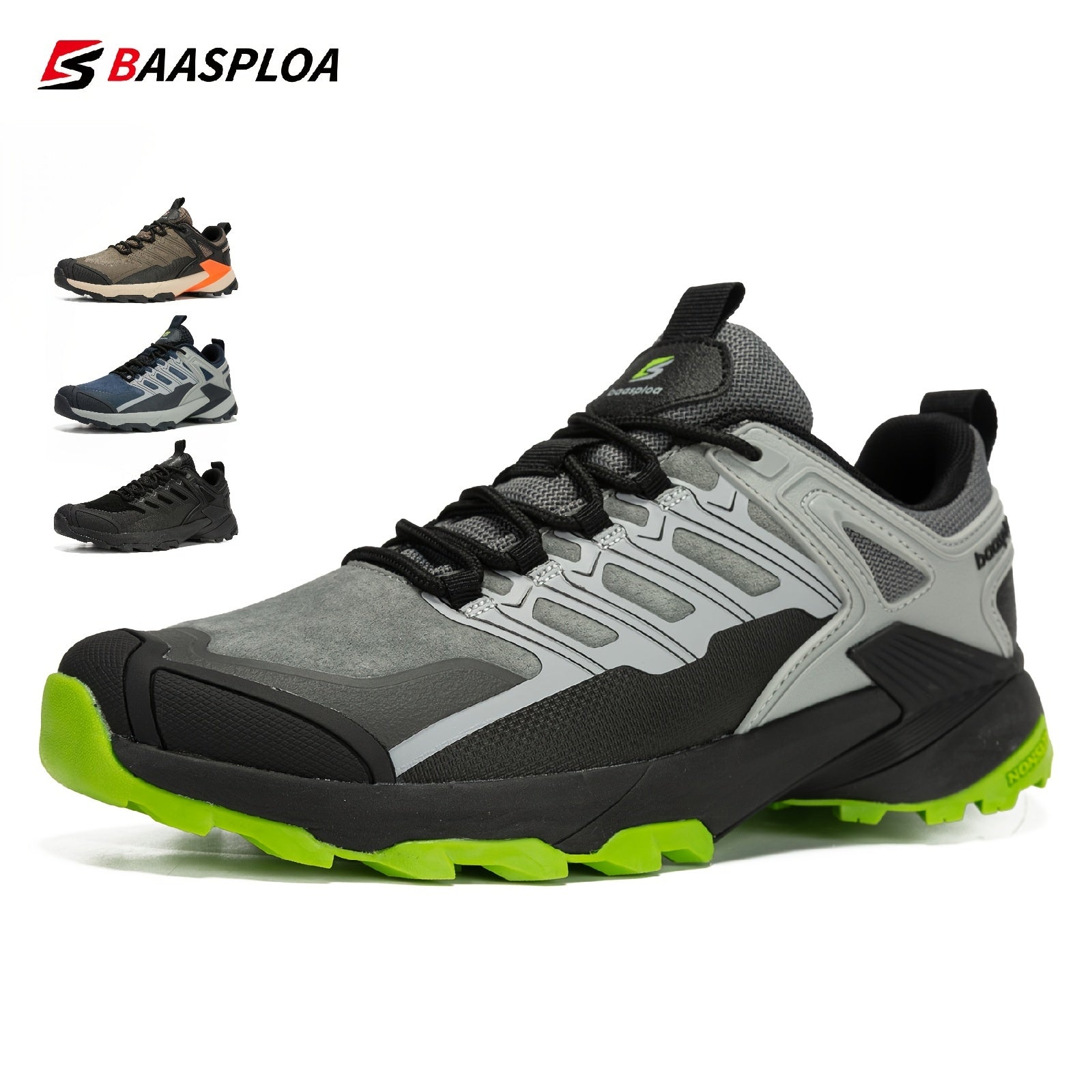 Baasploa Men's Lace Up Hiking Shoes for Trekking