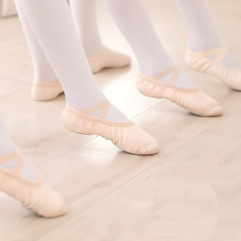 Women's Cross Straps Ballet Dance Shoes Split Sole Lace Ballet Shoes