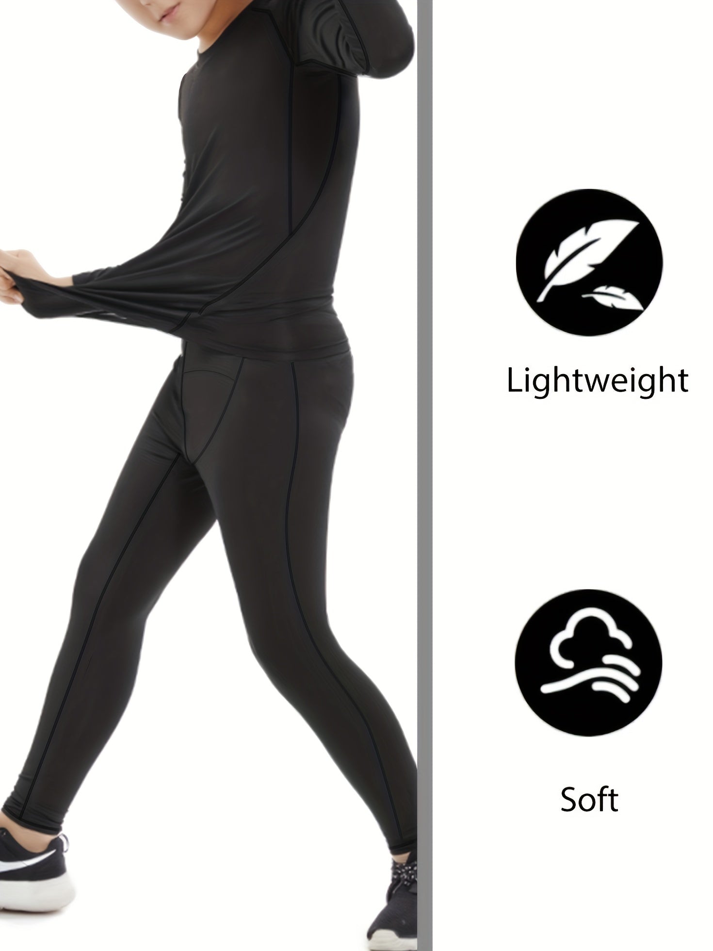 4pcs Youth Thermal Compression Pants Long Sleeve Base Layer Set