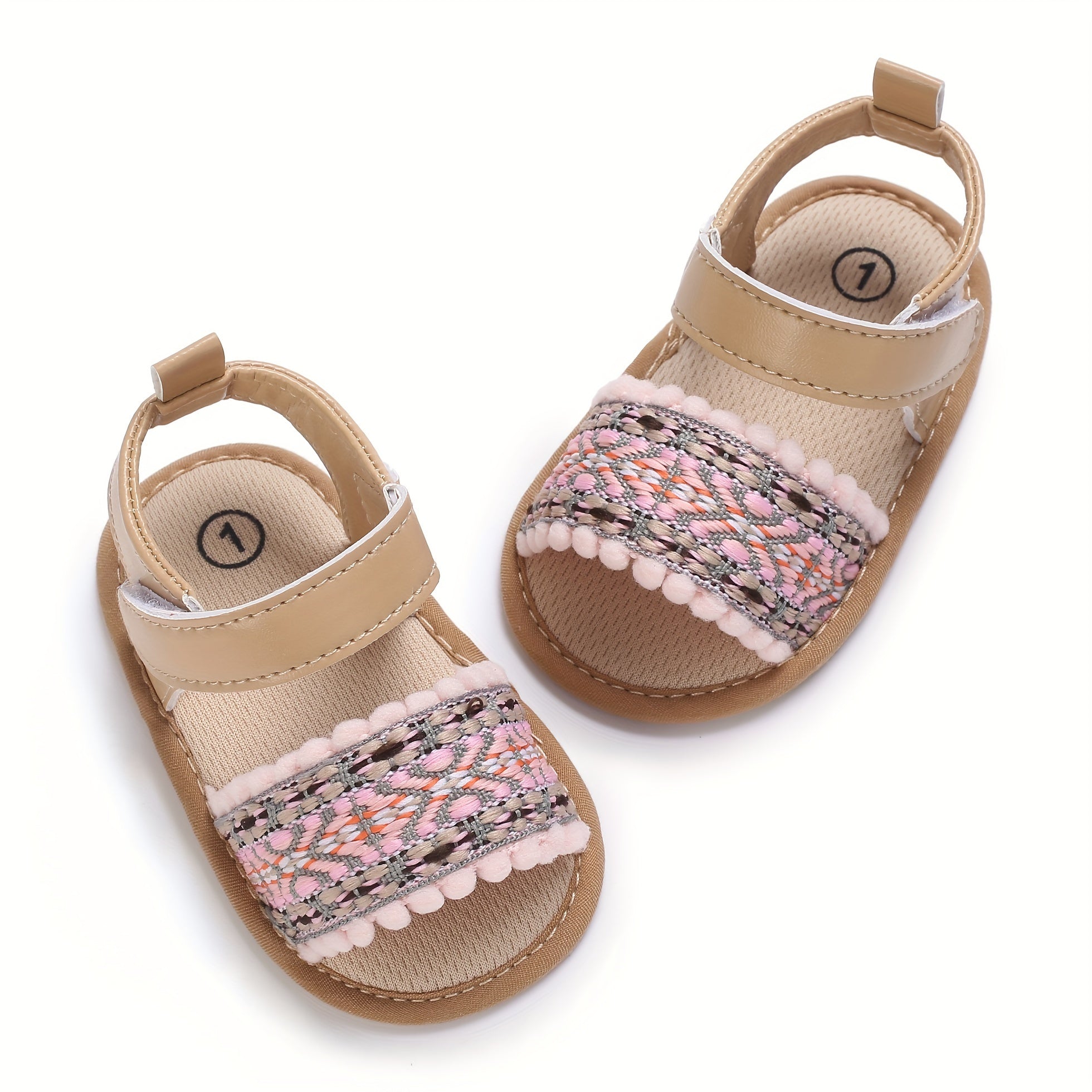 Baby Girls Open Toe Sandals Lightweight Breathable Anti Slip Sandals
