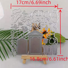 Halloween Skeletons Metal Cutting Dies and Stamps Set for Scrapbooking