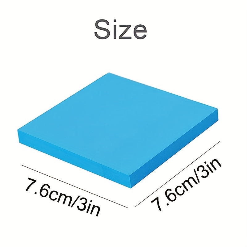 200pcs Bright Sticky Notes 7.62x7.62cm Self-adhesive Pad for Home Office