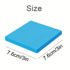 200pcs Bright Sticky Notes 7.62x7.62cm Self-adhesive Pad for Home Office