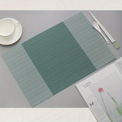 Set of 6 Teslin Placemats Washable Reusable Anti-fouling Table Mats