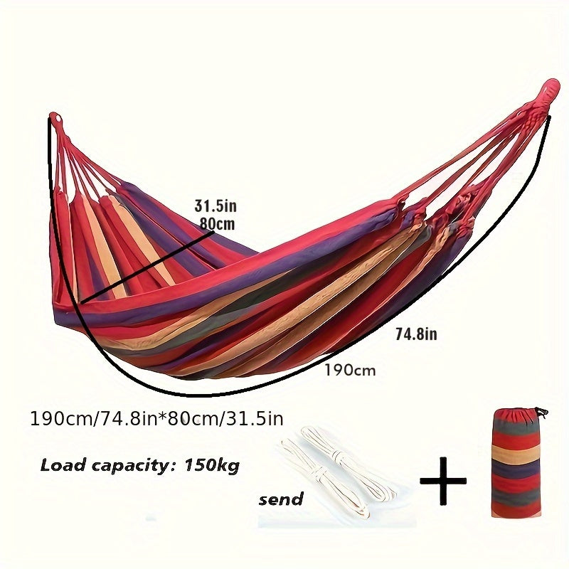 Portable Canvas Hammock for Indoor Outdoor Camping