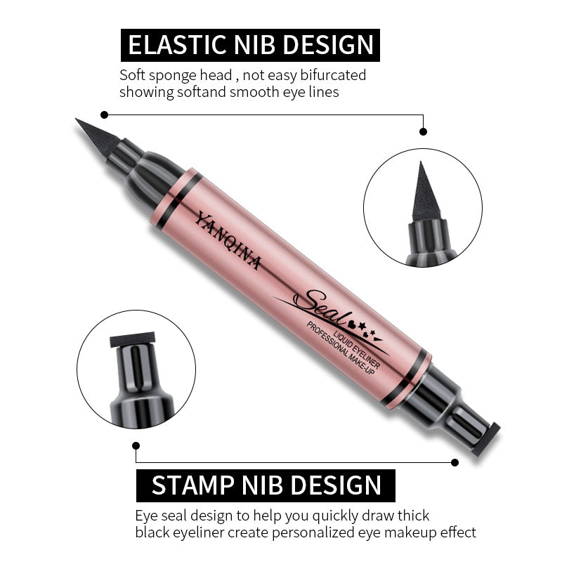 2-In-1 Waterproof Eyeliner Stamp Pencil